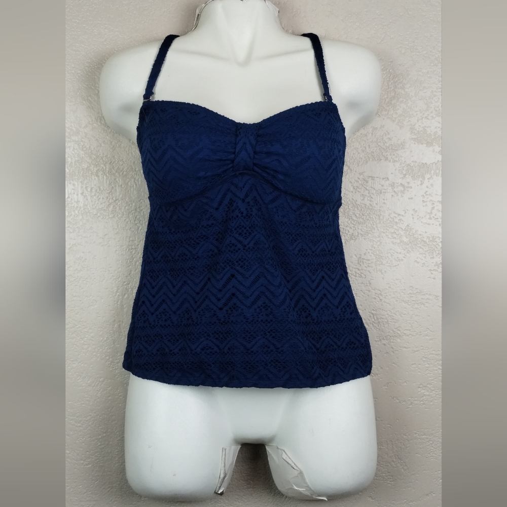 Catalina Women's Solid Crochet Bandini Swim Top Size   M‎  8/10